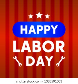 Happy labor day design vector with stars