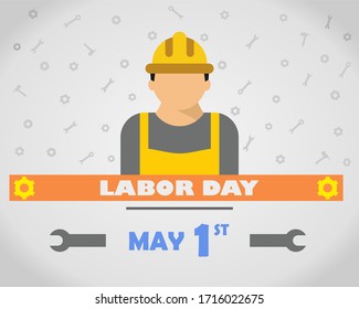 Happy Labour Day Design, Vektorillustration Illustration