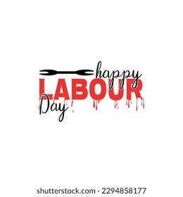 Happy Labour Day- Design-Vektorgrafik. 1. Mai Internationaler Mai-Tag.