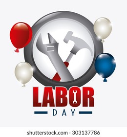 Happy labor day design, vector illustration eps 10.