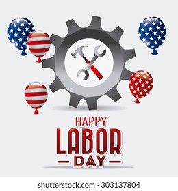 Happy labor day design, vector illustration eps 10.