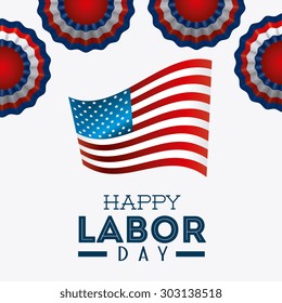 Happy labor day design, vector illustration eps 10.
