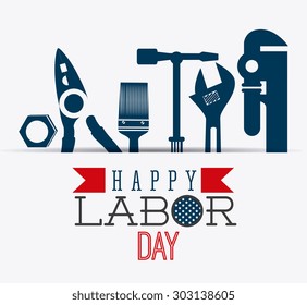 Happy labor day design, vector illustration eps 10.