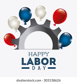 Happy labor day design, vector illustration eps 10.