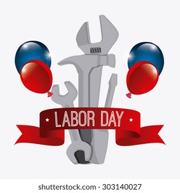 Happy labor day design, vector illustration eps 10.