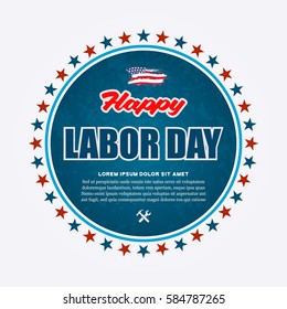 Happy labor day design, vector illustration.