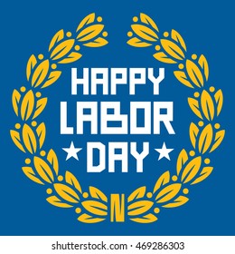 Happy Labor Day emblem 