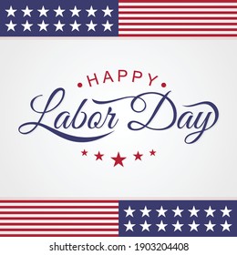 Happy Labor Day emblem letter on the white background. Vector illustration EPS.8 EPS.10