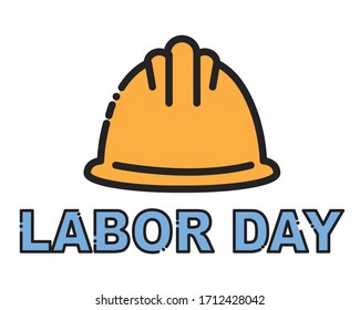 Happy Labor Day, Engineer hat , icon design, Vector illustration.