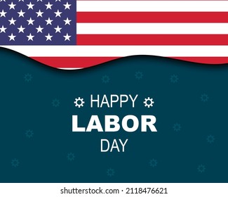 Happy Labor Day With Flag