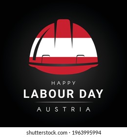 Happy labor day flat design with helmet