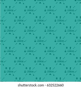 Happy Labor Day Green Pattern background
