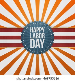 Happy Labor Day greeting Badge