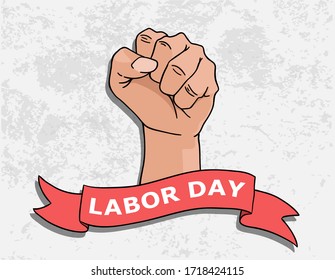 Happy Labor Day Hand Background vector