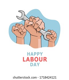 Happy Labor Day Hand Background vector