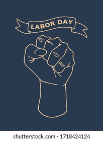 Happy Labor Day Hand Background vector