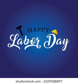 Happy labor day hand lettering background banner template 