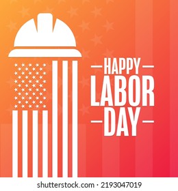 Happy Labor Day. Holiday concept. Template for background, banner, card, poster with text inscription. Vector EPS10 illustration