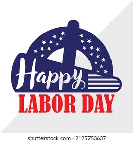 Happy Labor Day holiday printable vector illustration