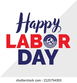 Happy Labor Day holiday printable vector illustration