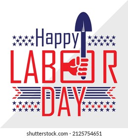 Happy Labor Day holiday printable vector illustration