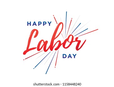 Happy Labor Day Holiday Vector Text for posters, flyers, marketing, social media, greeting cards, advertisement