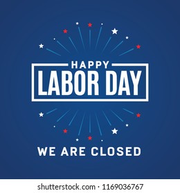 Happy Labor Day Holiday Vector Text Stock Vector (Royalty Free ...