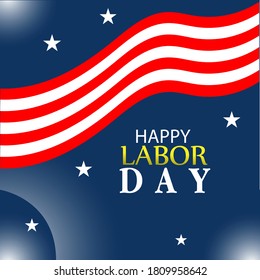 Happy Labor Day Holiday Vector Text for posters, flyers, marketing, social media, greeting cards, advertisement