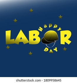 Feliz Día del Trabajo Vector de Navidad Texto para afiches, volantes, marketing, medios sociales, tarjetas de felicitación, publicidad