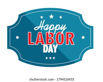 happy labor day icon, banner or card  