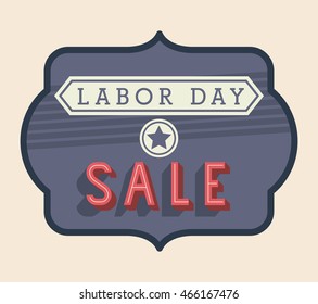 happy labor day icon vector isolated graphic