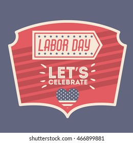 happy labor day icon vector isolated graphic