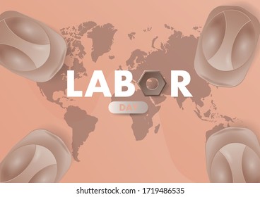 Happy Labor Day illustation Background. May first International Workers Day. International Workers Day with creative Vector illustration on white background