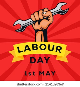 happy labor day illustration concept design