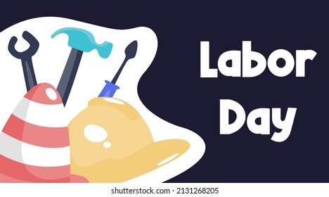 Happy Labor Day Illustration Vector with Cute Icon