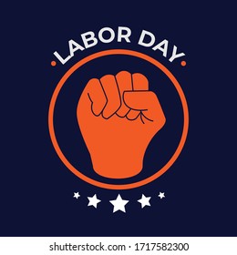 Happy Labor day image symbol logo for poster, banner, business, backdrop. Modern abstract design. Vector eps 10