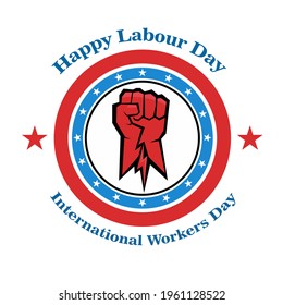 Happy Labor Day, International Workers Day typography Vector Template Design Illustration, vector illustration of workers. for poster design, banner for International Labor Day on May 1st