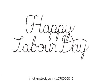 happy labor day label isolated icon
