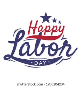 Happy Labor Day letter for element design with stars. Vector illustration EPS.8 EPS.10