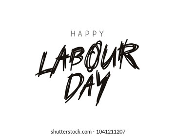 Happy Labor Day. Lettering. Vector illustration on a white background. Great festive greeting card.