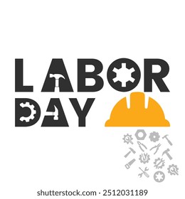 Happy Labor Day Logo concept Vector illustration template design, labor day post design template isolated on White background, Labor day design template, EPS File