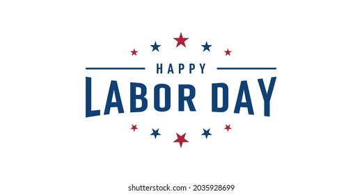 Happy Labor Day Logo Design Lettering Stock Vector (Royalty Free ...