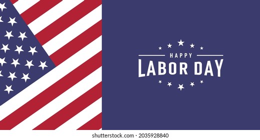 Happy labor day logo design background