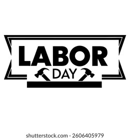   Happy labor day logo vector illustration.
