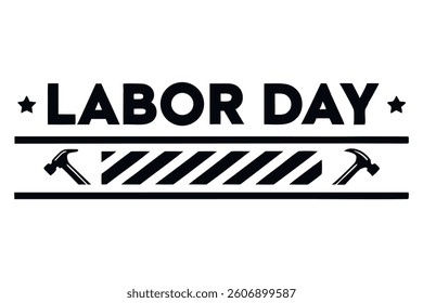   Happy labor day logo vector illustration.
