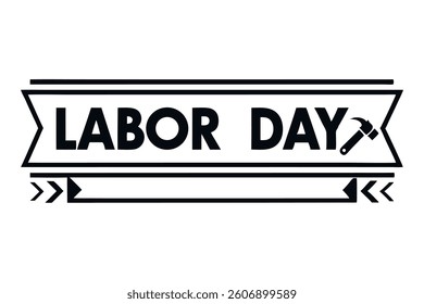   Happy labor day logo vector illustration.

