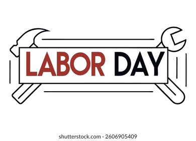  Happy labor day logo vector illustration.