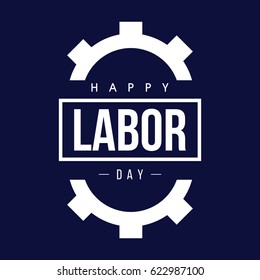 Happy Labor Day Logo Vector Template