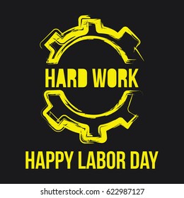 Happy Labor Day Logo Vector Template