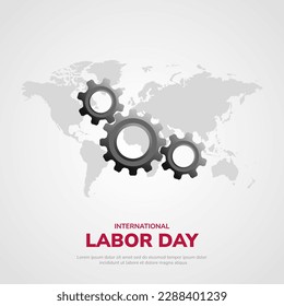 Happy Labor Day May 1st background vector illustration